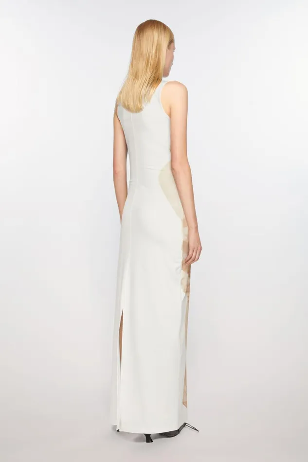 Women Print Long Dress Whitebeige Acne Studios Dresses