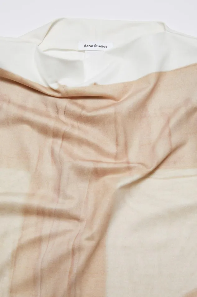 Women Print Long Dress Whitebeige Acne Studios Dresses