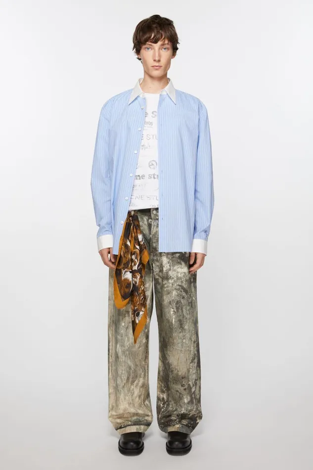 Women Print Silk Scarf Brown Acne Studios Scarves