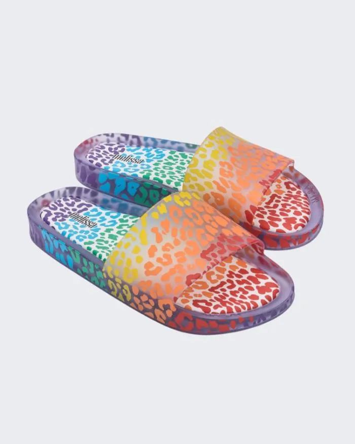 Women Rainbow Beach Clearorange Melissa Slides