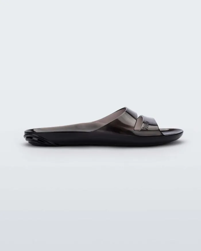 Women Real Jelly Slide Transparent Black Melissa Slides