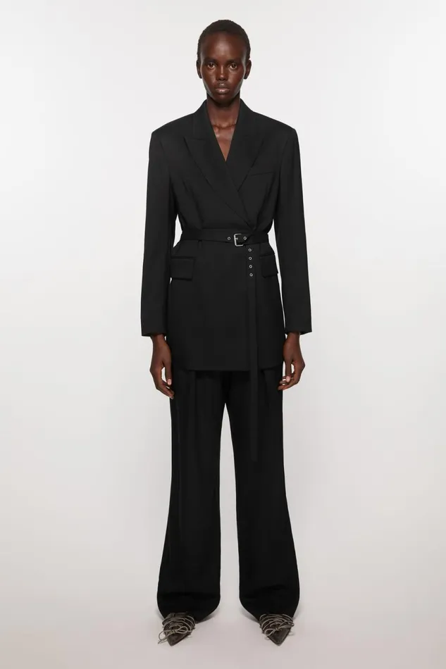 Women Relaxed Fit Suit Jacket Black Acne Studios Suit Jackets