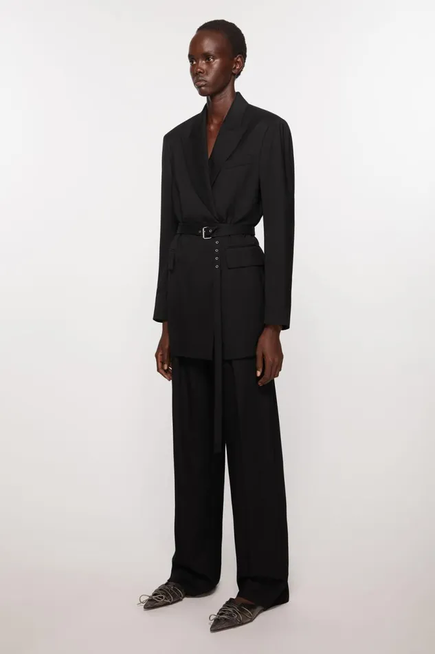 Women Relaxed Fit Suit Jacket Black Acne Studios Suit Jackets