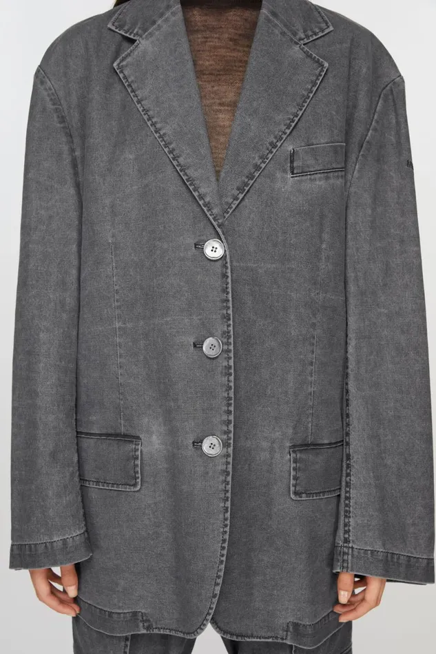 Women Relaxed Fit Suit Jacket Black Acne Studios Suit Jackets