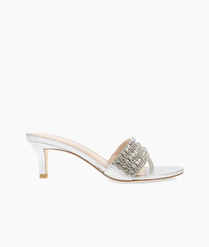 Women Remm Low Heel 8211 Silver Pelle Moda Low Heels