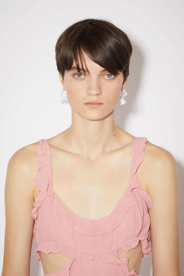 Women Roses Earrings White Acne Studios Jewellery