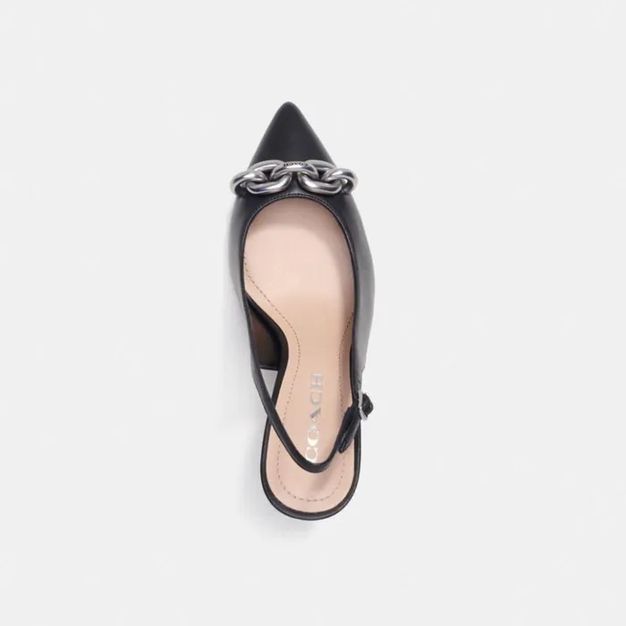 Women Sadie Slingback Pump Blacksilver Coach Heels