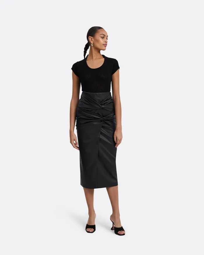 Women Safiyaa Karly Black Knit Top Black Tops