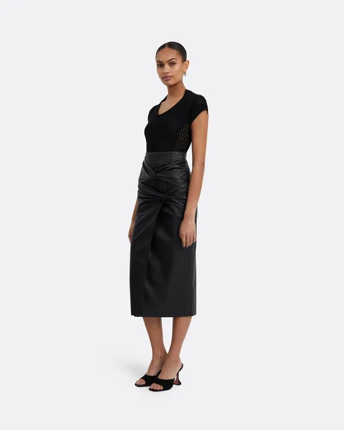 Women Safiyaa Karly Black Knit Top Black Tops