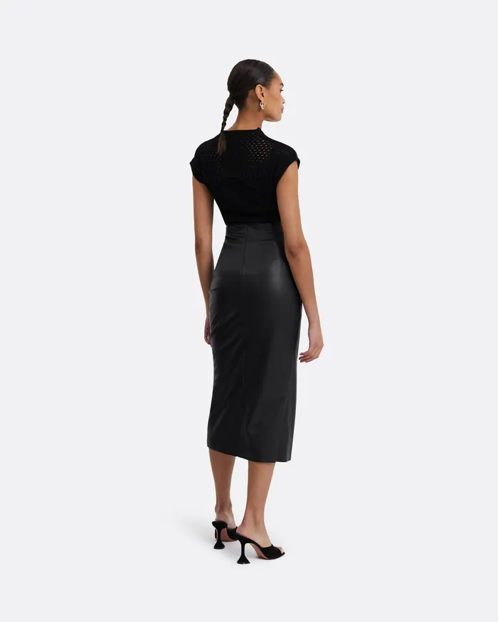 Women Safiyaa Karly Black Knit Top Black Tops