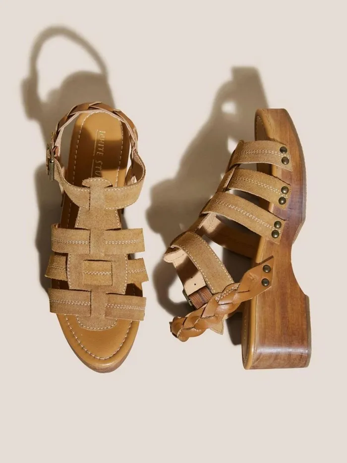 Women SANDALS White Stuff Gladiator Leather Clog Sandal Mid Tan Women SANDALS White Stuff Gladiator Leather Clog Sandal Mid Tan