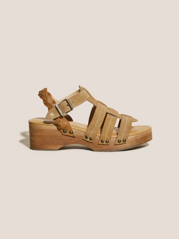 Women SANDALS White Stuff Gladiator Leather Clog Sandal Mid Tan Women SANDALS White Stuff Gladiator Leather Clog Sandal Mid Tan