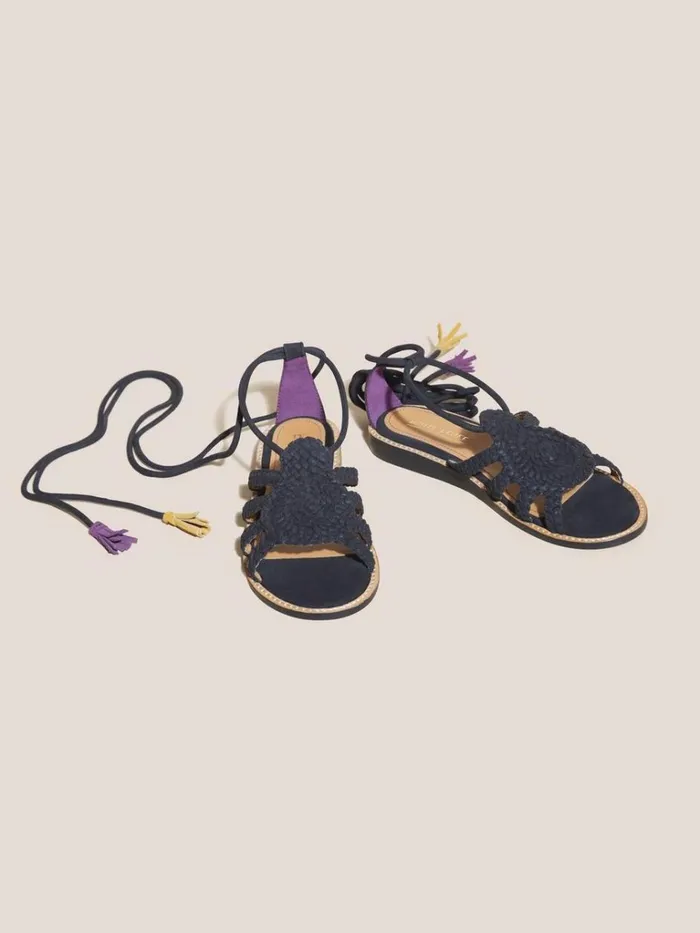Women SANDALS White Stuff Plaited Leather Sandal Tie Leg Pure Black Women SANDALS White Stuff Plaited Leather Sandal Tie Leg Pure Black