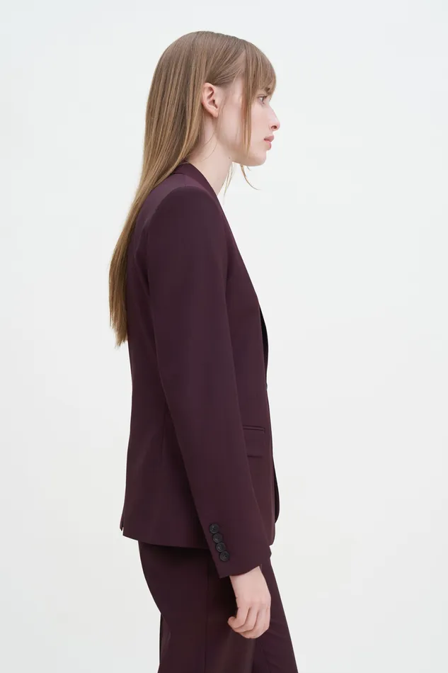 Women Sasha Cool Wool Blazer Burgundy Blazers filippak