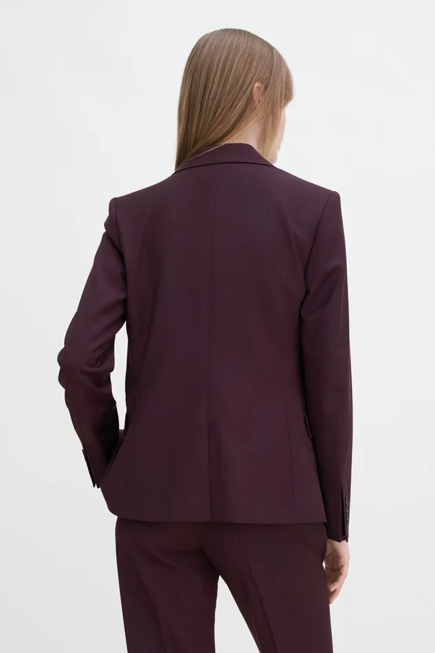 Women Sasha Cool Wool Blazer Burgundy Blazers filippak Women Sasha Cool Wool Blazer Burgundy Blazers filippak