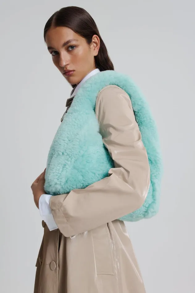 Women Scanlan Theodore Bags SHEARLING GABRIELLA Seafoam