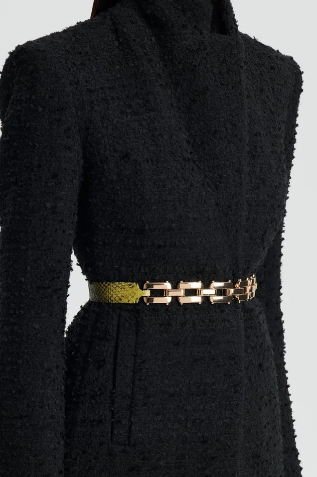 Women Scanlan Theodore Belts GOLD TRIM BELT 25 Vert