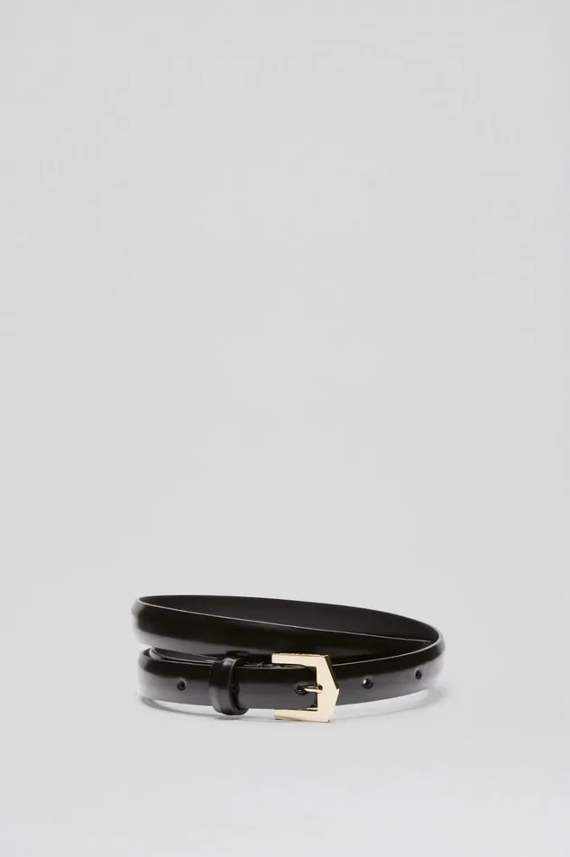 Women Scanlan Theodore Belts POINTED BUCKLE BELT 15 Black