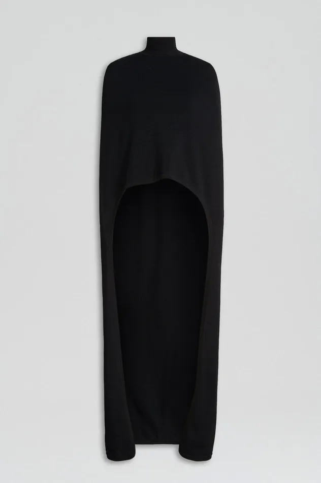 Women Scanlan Theodore Capes CREPE KNIT SOFT CAPE Black