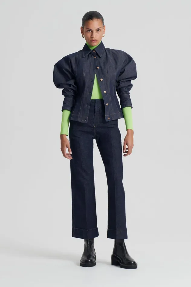 Women Scanlan Theodore Denim DENIM CROPPED JEAN Indigo1275