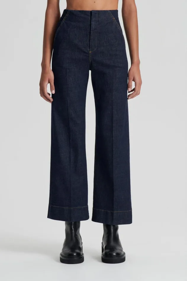 Women Scanlan Theodore Denim DENIM CROPPED JEAN Indigo1275