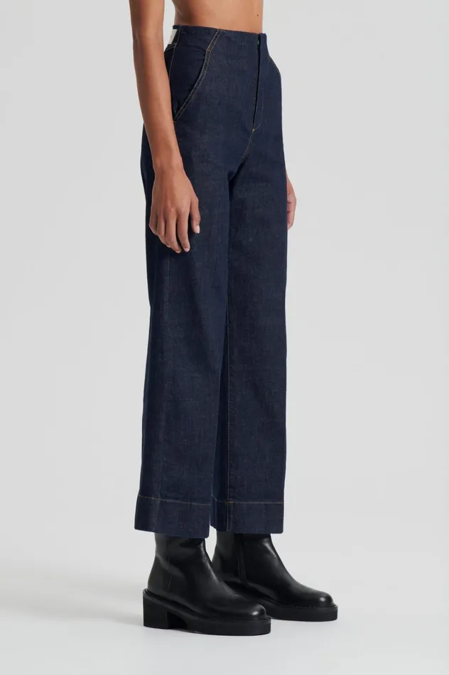 Women Scanlan Theodore Denim DENIM CROPPED JEAN Indigo1275