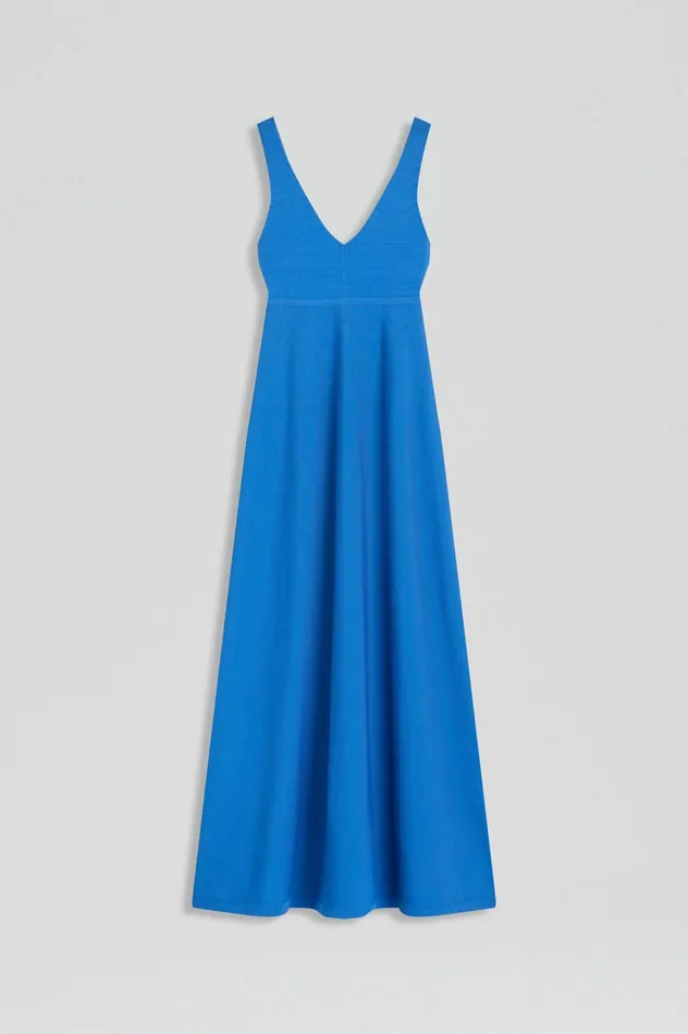Women Scanlan Theodore Dresses CREPE KNIT V NECK DRESS Prussianblue Women Scanlan Theodore Dresses CREPE KNIT V NECK DRESS Prussianblue