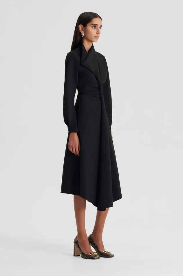 Women Scanlan Theodore Dresses SOFT ROLL NECK DRESS Black