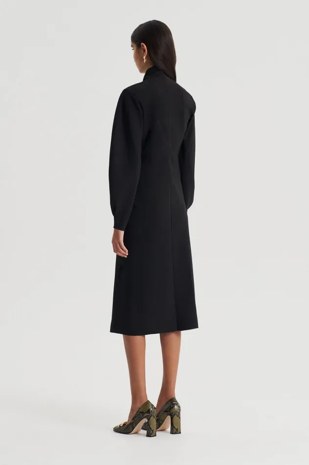 Women Scanlan Theodore Dresses SOFT ROLL NECK DRESS Black