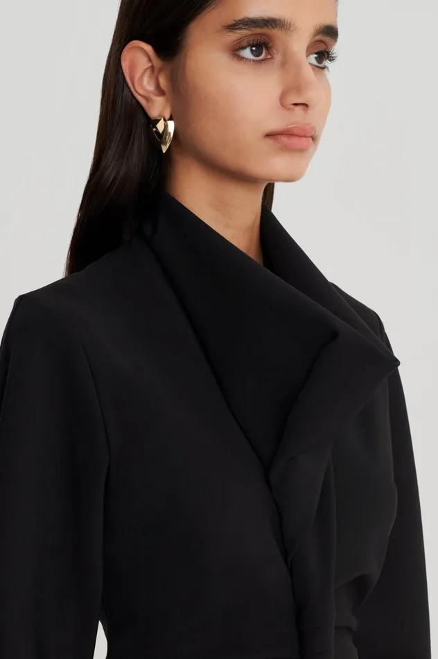 Women Scanlan Theodore Dresses SOFT ROLL NECK DRESS Black