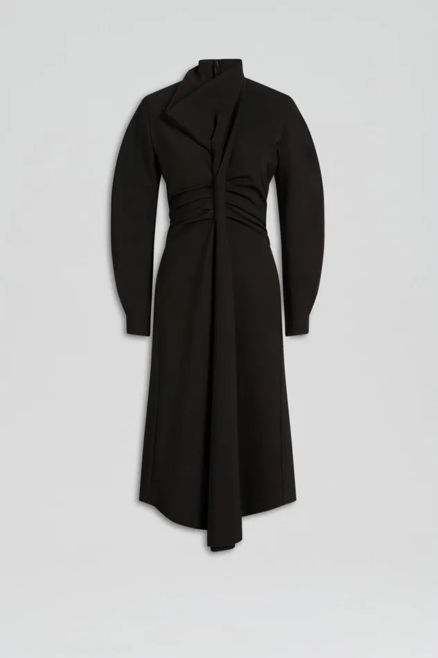 Women Scanlan Theodore Dresses SOFT ROLL NECK DRESS Black