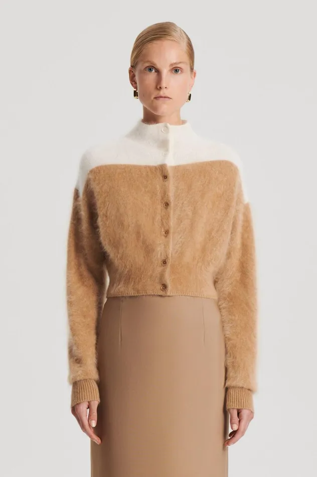 Women Scanlan Theodore Jackets CASHMERE BRUSHED CARDIGAN Camelcream Women Scanlan Theodore Jackets CASHMERE BRUSHED CARDIGAN Camelcream