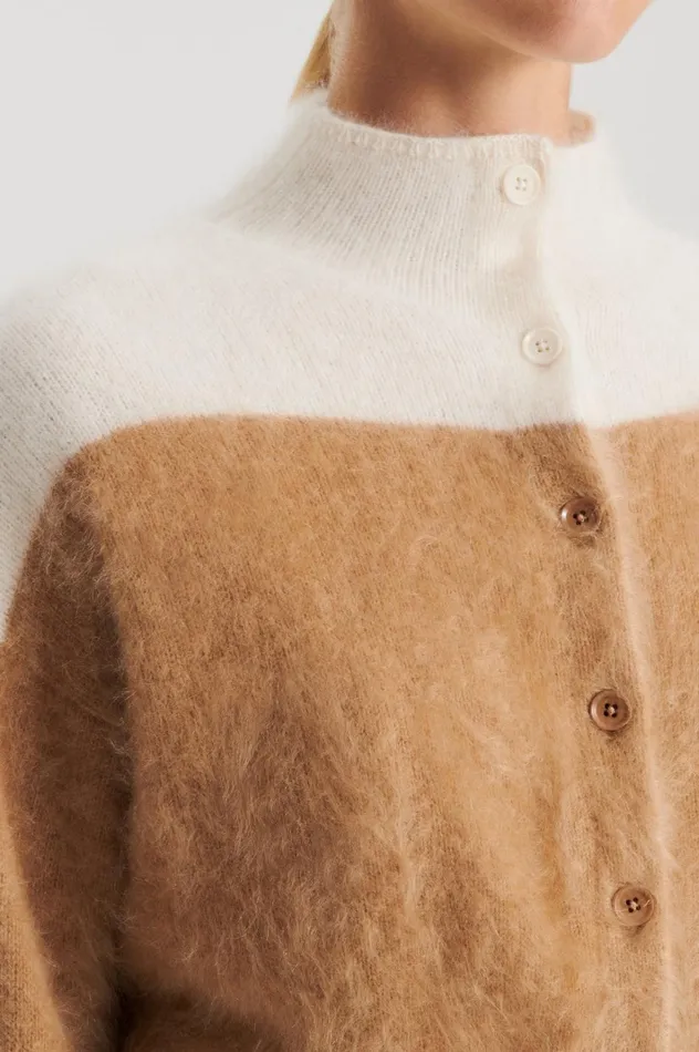 Women Scanlan Theodore Jackets CASHMERE BRUSHED CARDIGAN Camelcream Women Scanlan Theodore Jackets CASHMERE BRUSHED CARDIGAN Camelcream