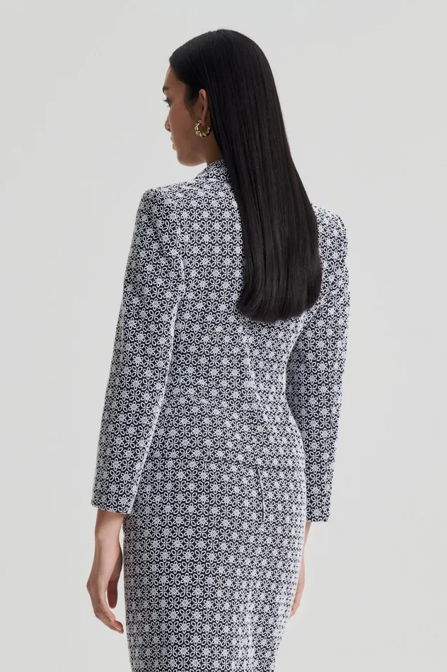 Women Scanlan Theodore Jackets EMBROIDERED FLORAL JACKET Blackwhite Women Scanlan Theodore Jackets EMBROIDERED FLORAL JACKET Blackwhite