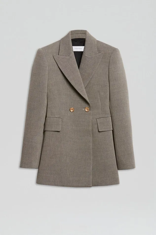 Women Scanlan Theodore Jackets TAILORED TWO BUTTON JACKET Ecrublack