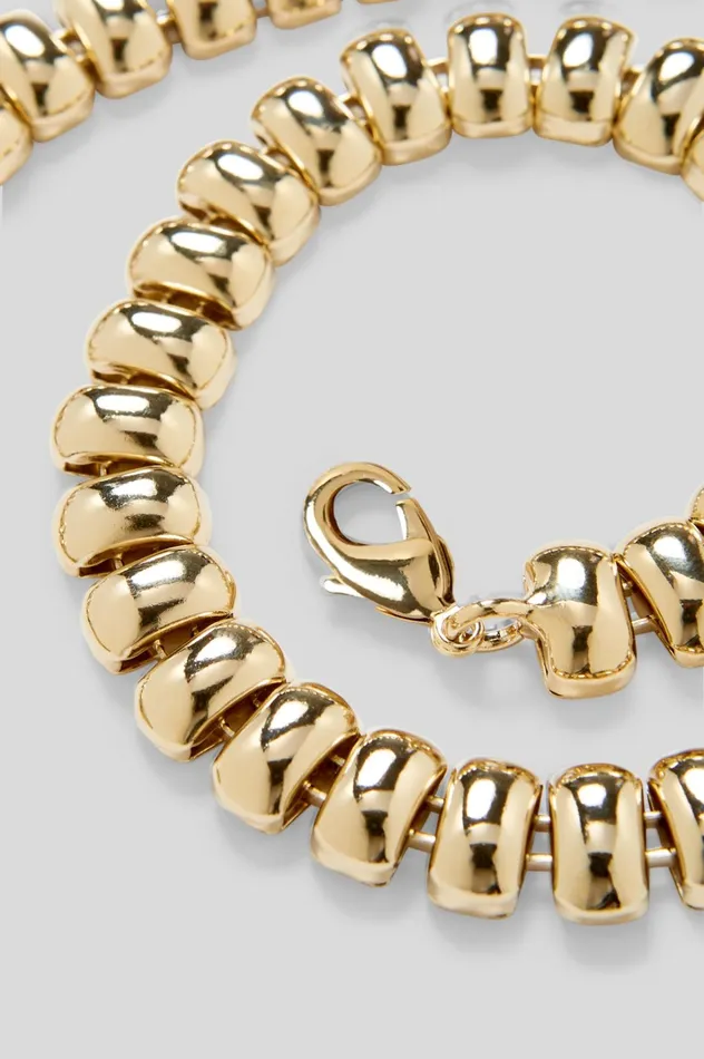Women Scanlan Theodore Jewelry BEETLE CHAIN CHOKER Lightgold