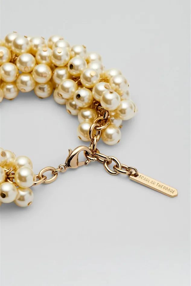 Women Scanlan Theodore Jewelry GLASS PEARL BRACELET Pearl Women Scanlan Theodore Jewelry GLASS PEARL BRACELET Pearl