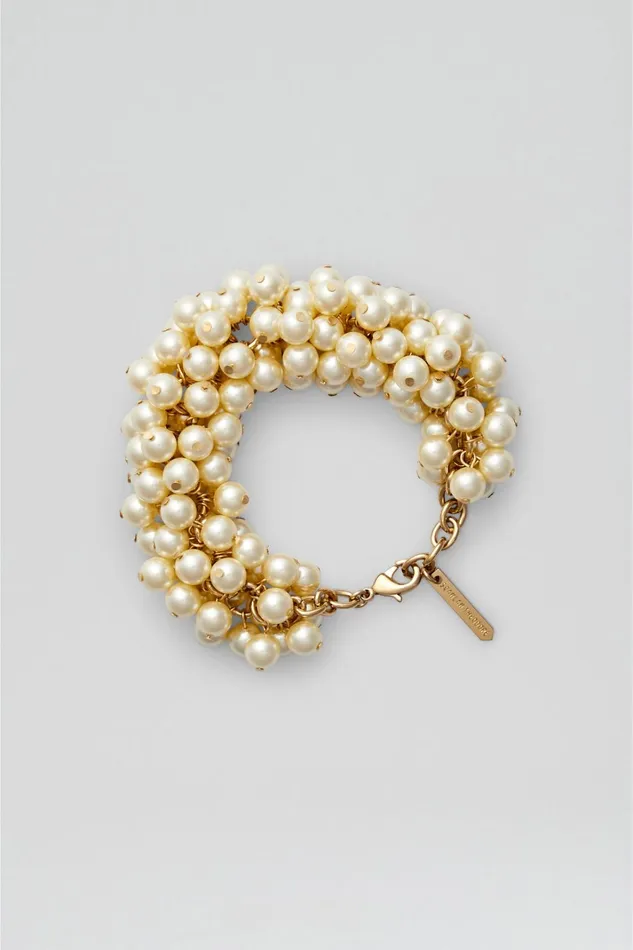Women Scanlan Theodore Jewelry GLASS PEARL BRACELET Pearl Women Scanlan Theodore Jewelry GLASS PEARL BRACELET Pearl