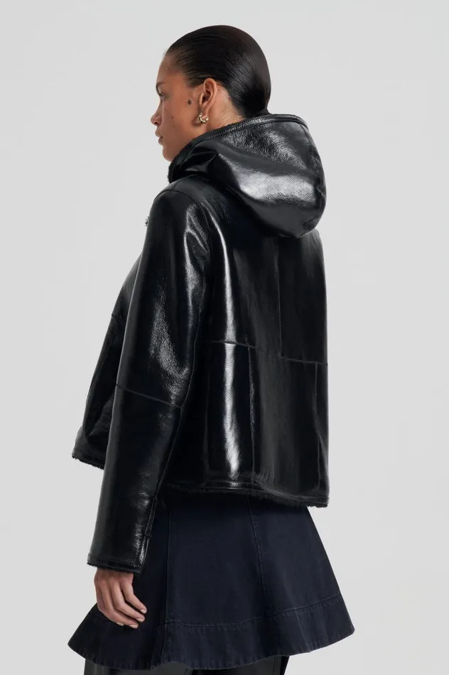 Women Scanlan Theodore Leather SHEARLING JACKET Blackblack Women Scanlan Theodore Leather SHEARLING JACKET Blackblack