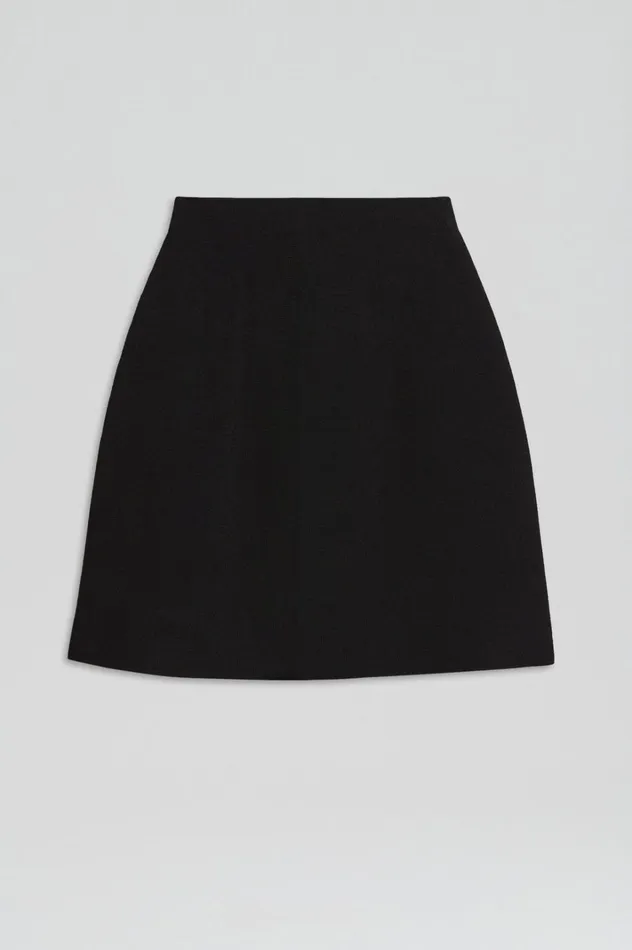 Women Scanlan Theodore Skirts CREPE KNIT MINI SKIRT Black Women Scanlan Theodore Skirts CREPE KNIT MINI SKIRT Black