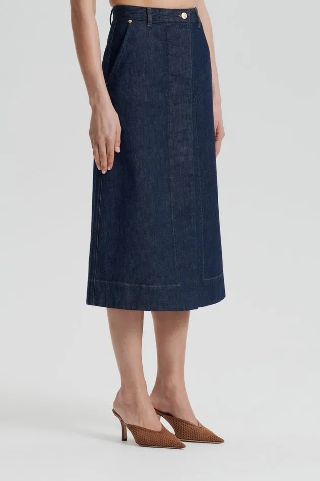 Women Scanlan Theodore Skirts DENIM SKIRT Indigo Women Scanlan Theodore Skirts DENIM SKIRT Indigo