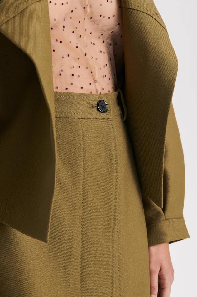 Women Scanlan Theodore Skirts MINI SKIRT Olive