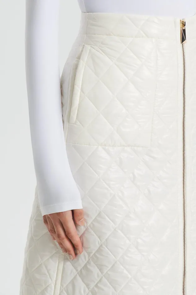 Women Scanlan Theodore Skirts QUILTED SKIRT White Women Scanlan Theodore Skirts QUILTED SKIRT White