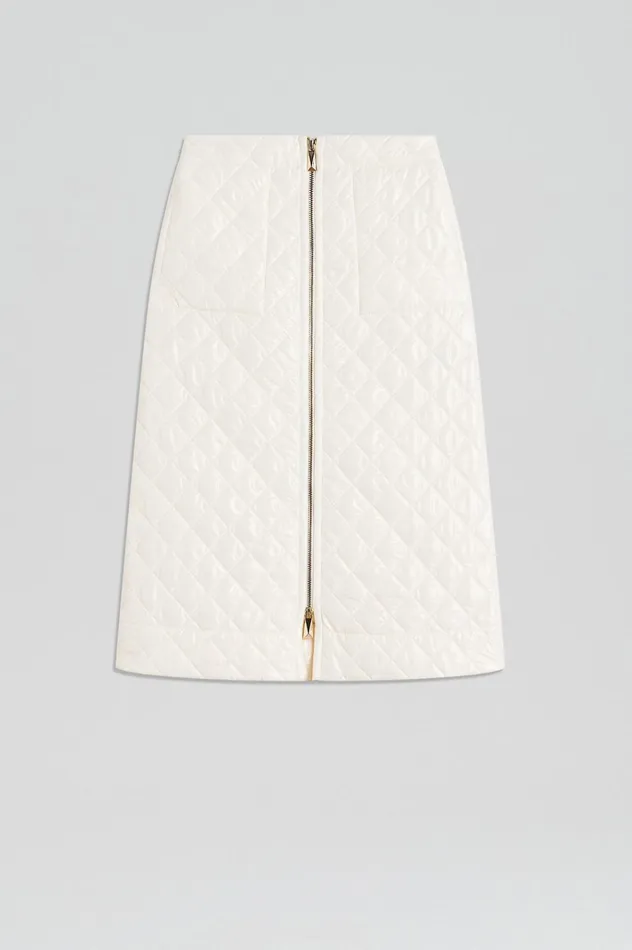 Women Scanlan Theodore Skirts QUILTED SKIRT White Women Scanlan Theodore Skirts QUILTED SKIRT White