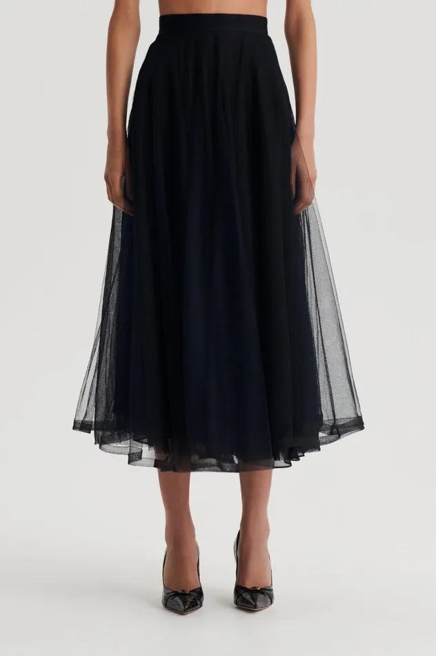 Women Scanlan Theodore Skirts TULLE SKIRT Black Women Scanlan Theodore Skirts TULLE SKIRT Black