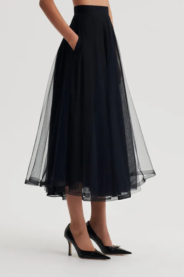 Women Scanlan Theodore Skirts TULLE SKIRT Black Women Scanlan Theodore Skirts TULLE SKIRT Black