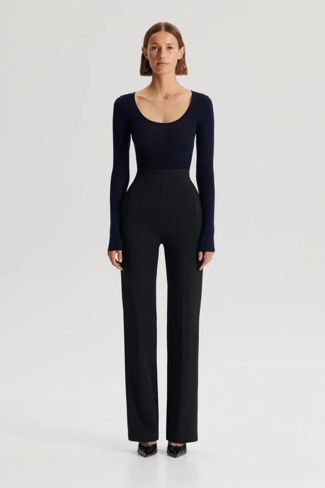 Women Scanlan Theodore Sweaters BABYWOOL SCOOP NECK Navy All
