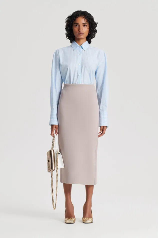 Women Scanlan Theodore Tops STRIPED SHIRT Paleblue