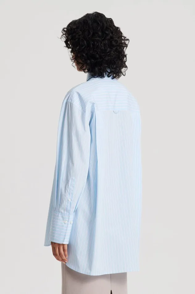 Women Scanlan Theodore Tops STRIPED SHIRT Paleblue