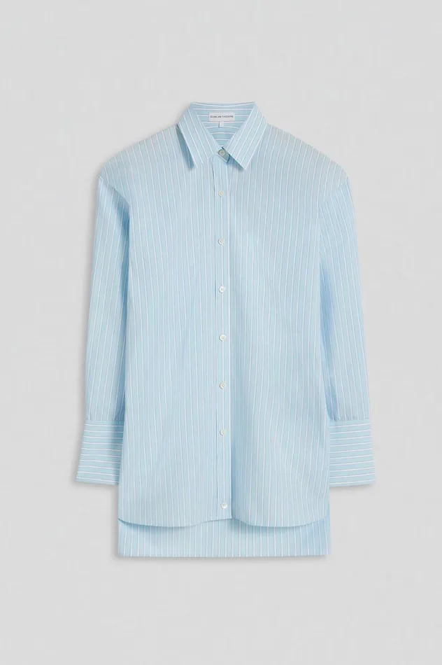 Women Scanlan Theodore Tops STRIPED SHIRT Paleblue